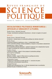 Revue française de science politique Volume 73 n°4-5, Juillet-Octobre 2023