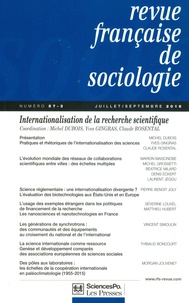Michel Dubois et Yves Gingras - Revue française de sociologie N° 57-3, juillet-septembre 2016 : Internationalisation de la recherche scientifique.