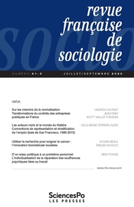  Sciences Po - Revue française de sociologie N° 61-3/4 : .