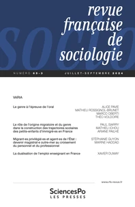 Revue française de sociologie N° 65-3