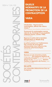 Sociétés contemporaines N° 134, 2024