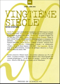 Nicolas Werth et Bruno Fouillet - Vingtième siècle N° 86, Avril-Juin 20 : .