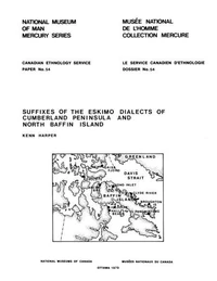 Suffixes of the Eskimo dialects of Cumberland Peninsula and North Baffin Island