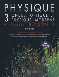 Harris Benson - Physique Pack 2 volumes - Volume 3, Ondes, optique et physique moderne avec solutions et corrigé des problèmes. 1 Cédérom