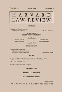 Harvard Law Review: Volume 127, Number 8 - June 2014