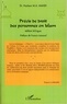 Hashem Mohamad Ali Mahdi - Précis de droit des personnes en Islam - Edition bilingue français-arabe.