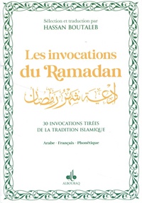Hassan Boutaleb - Les invocations du Ramadan - Invocations quotidiennes pour le mois de Ramadan. Couverture blanche.