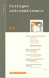 Critique Internationale N° 5 Automne 1999