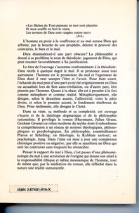 L'écharde du mal dans la chair de Dieu