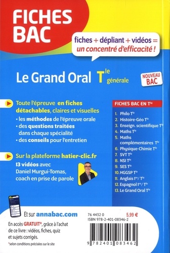 Le Grand Oral Tle générale  Edition 2022