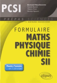 Formulaire PCSI mathématiques physique chimie SII