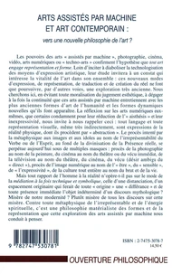 Arts Assistes Par Machine Et Art Contemporain : Vers Une Nouvelle Philosophie De L'Art