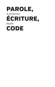 Parole, écritue, code