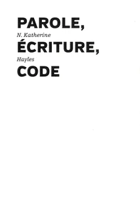 Parole, écritue, code