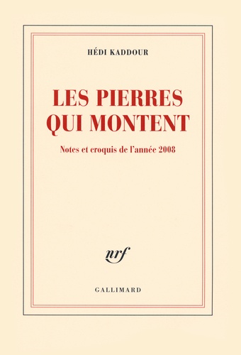 Hédi Kaddour - Les pierres qui montent - Notes et croquis de l'année 2008.