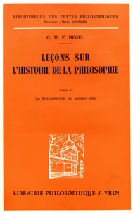 Leçons sur l'histoire de la philosophie.