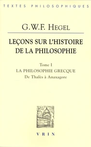 Leçons sur l'histoire de la philosophie