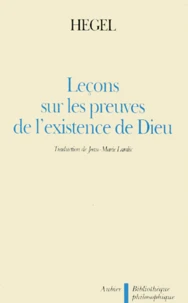 Leçons sur les preuves de l'existence de Dieu