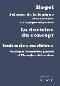 Science de la logique : la doctrine du concept