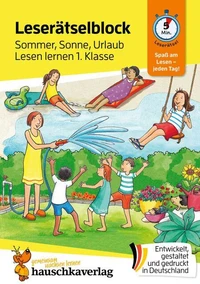 Lese-Rätselblock – Sommer, Sonne, Urlaub! Lesen lernen 1. Klasse