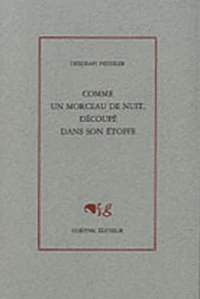 Comme un morceau de nuit, découpé dans son étoffe