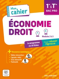 Mon cahier d'économie-droit 1re, Tle Bac Pro