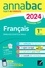 Annales du bac Annabac 2024 Français 1re technologique (bac de français écrit & oral). sur les oeuvres au programme 2023-2024