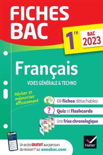 Fiches bac Français 1re générale & techno Bac 2023. nouveau programme de Première