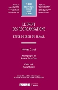Hélène Cavat - Le droit des réorganisations - Etude de droit du travail.