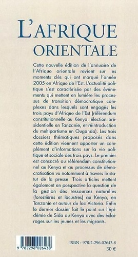 L'Afrique orientale. Annuaire 2005