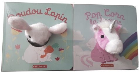 Pop Corn la licorne ; Doudou lapin