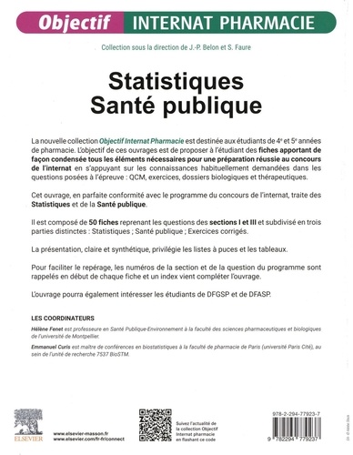 Statistiques - Santé publique. L'enseignement en fiches