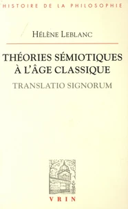 Théories sémiotiques à l'âge classique