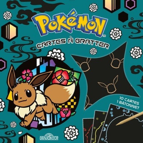 Cartes à gratter Pokémon. Avec 10 cartes et 1 bâtonnet
