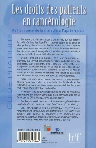 Les droits des patients en cancérologie, de l'annonce de la maladie à l'après-cancer