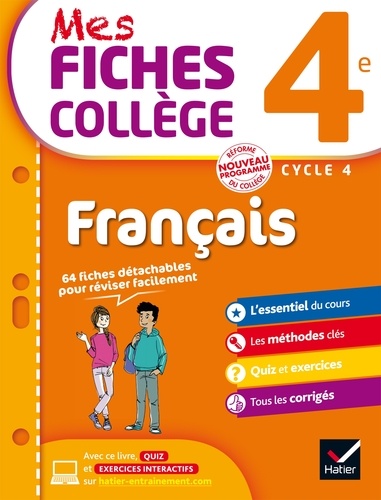 Mes fiches collège français 4e cycle 4