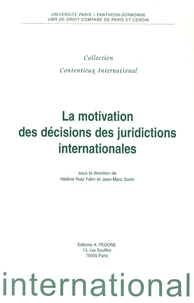 La motivation des décisions des juridictions internationales