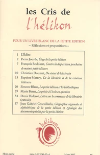 Pour un livre blanc de la petite édition