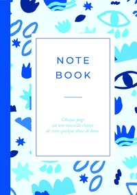Carnet motifs bleu