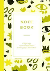 Carnet motifs jaune