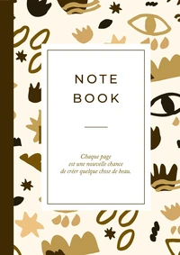 Carnet motifs marron