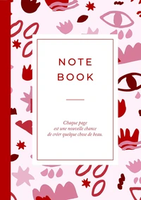 Carnet motifs rouge
