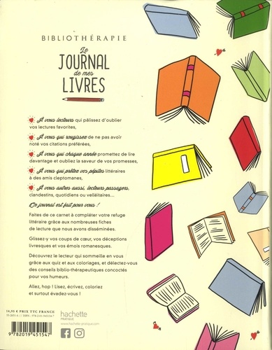 Le journal de mes livres. Bibliothérapie, un carnet à compléter