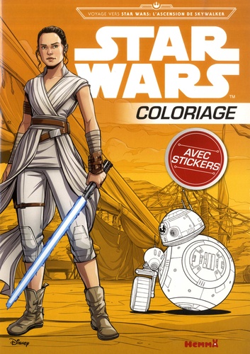 Coloriage avec stickers Star Wars. Voyage vers Star Wars : l'ascension de Skywalker