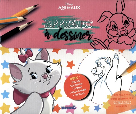 Disney Animaux Apprends à dessiner - Avec 2... de Hemma - Livre - Decitre