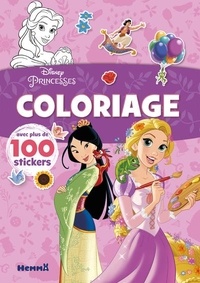  Hemma - Disney Princesses coloriage avec plus de 100 stickers - Raiponce et Mulan.