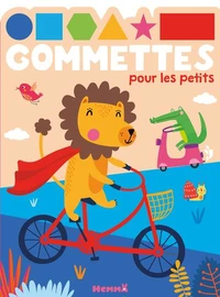 Gommettes pour les petits - Lion sur vélo