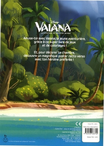 Jeux et activités Vaiana. Avec un poster