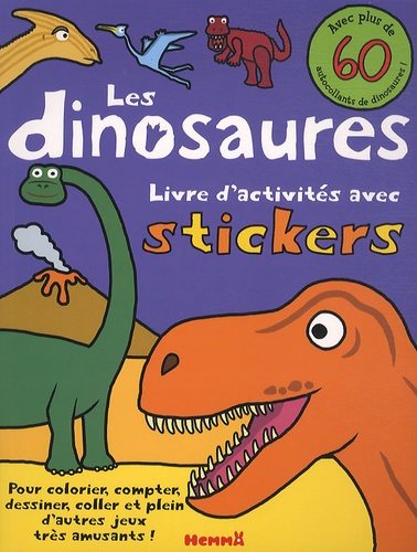  Hemma - Les dinosaures - Livre d'activités avec stickers.