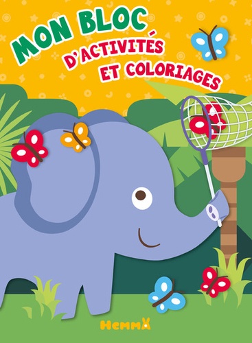  Hemma - Mon bloc d'activités et de coloriages - Elephant.